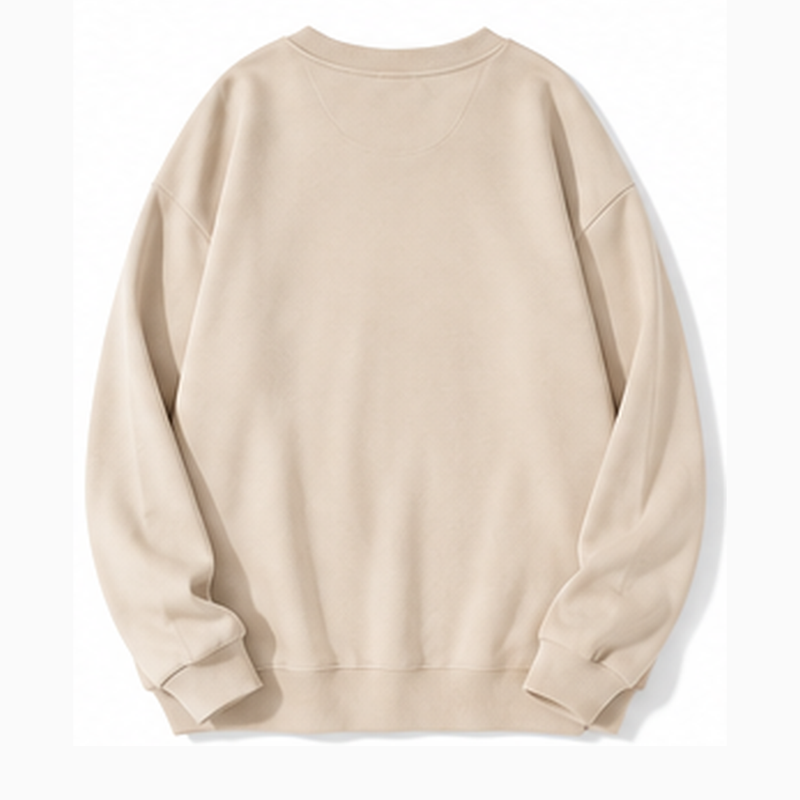 Beiges Sweatshirt mit Rundhalsausschnitt