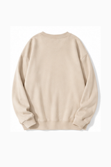 Beiges Sweatshirt mit Rundhalsausschnitt