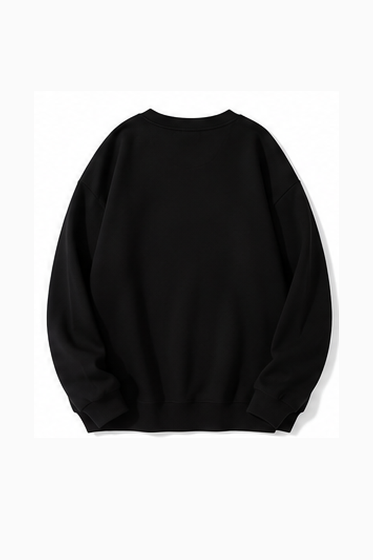 Schwarzes Sweatshirt mit Rundhalsausschnitt