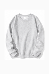 Hellgraues Sweatshirt mit Rundhalsausschnitt