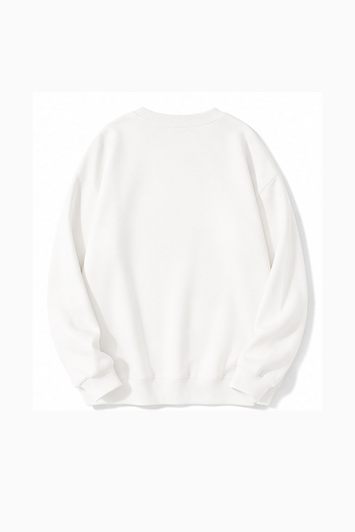 Weißes Sweatshirt mit Rundhalsausschnitt