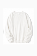 Weißes Sweatshirt mit Rundhalsausschnitt