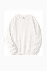 Weißes Sweatshirt mit Rundhalsausschnitt