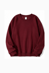 Weinrotes Sweatshirt mit Rundhalsausschnitt