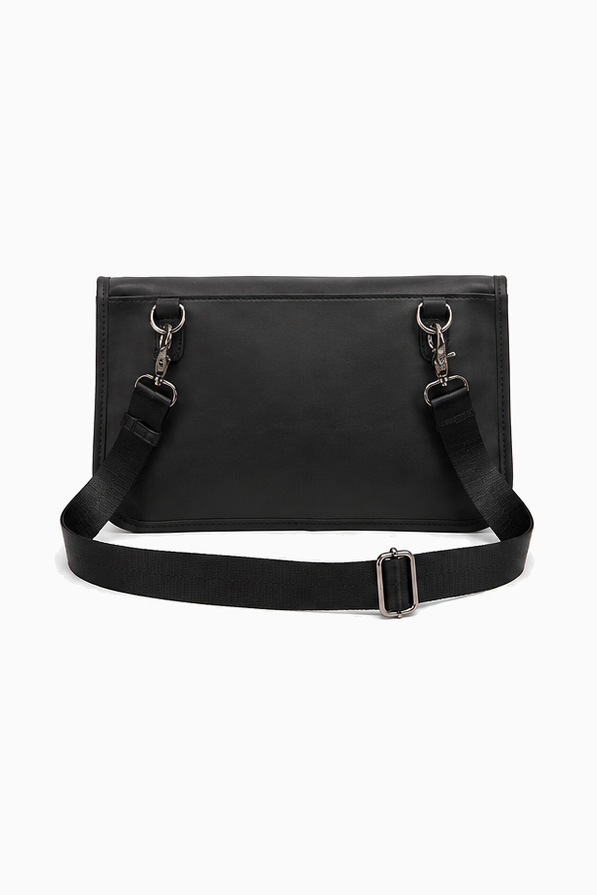 Herren Messenger Crossbody Tasche mit Überschlag – Schwarz
