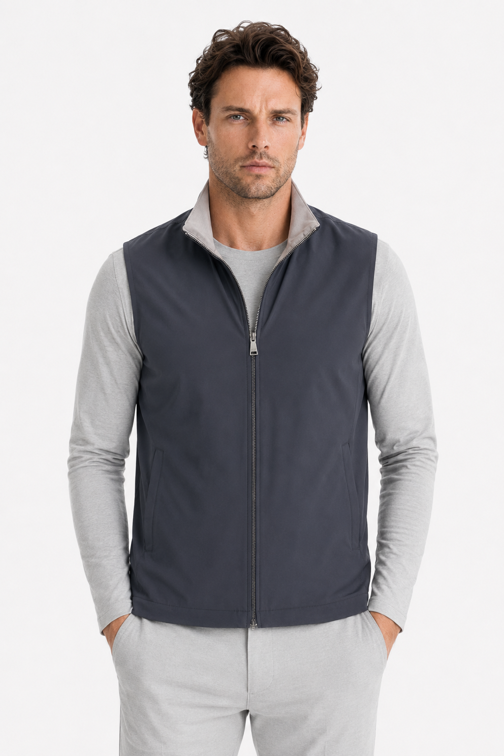 Wendeweste Herren – Graphite Grey & Stone Grey