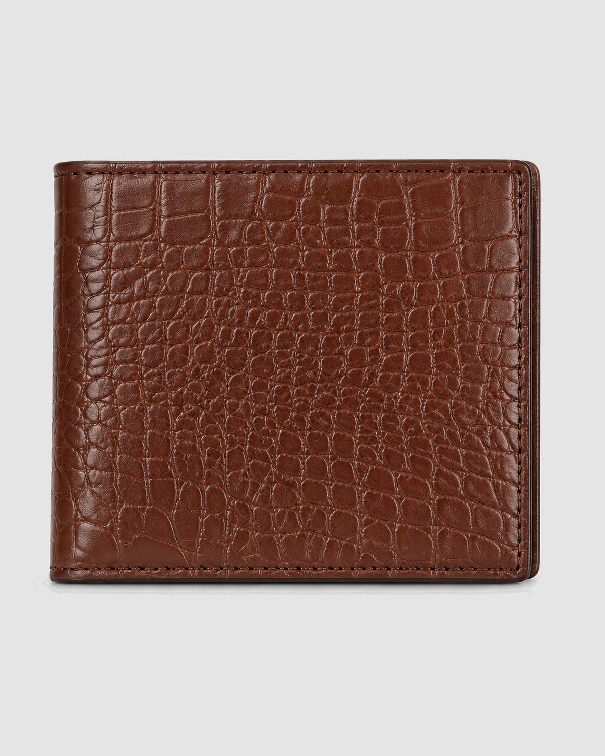Herren Geldbörse aus Kunstleder, Krokodilstruktur – Braun, Bild 2