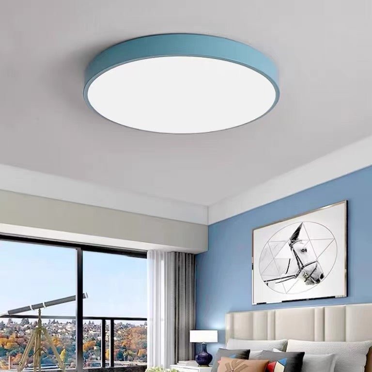 Moderne Runde LED Deckenleuchte Flache Scheibe