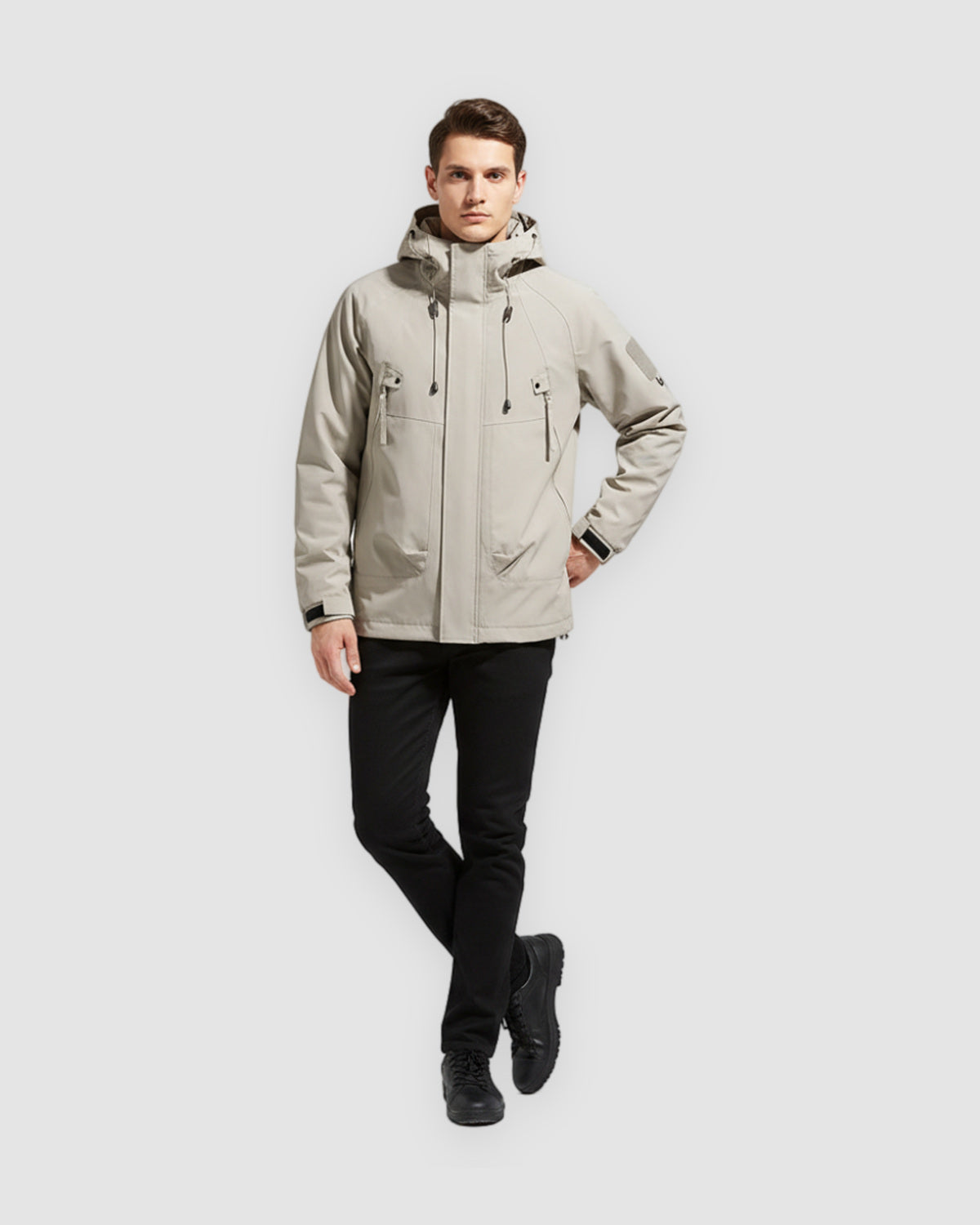 Herren Windjacke wasserdicht mit Kapuze, Bild 3
