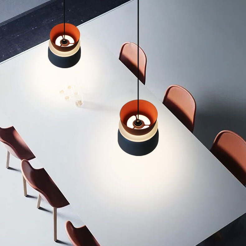Nordische Metall LED Pendelleuchte Macaron Etagenschirm