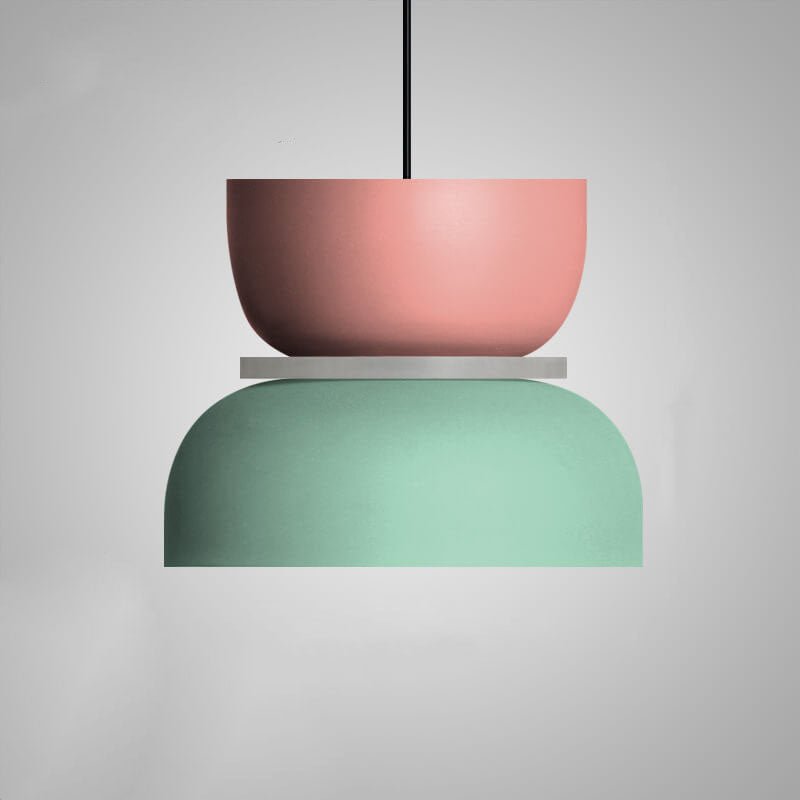 Nordische Metall LED Pendelleuchte Macaron Etagenschirm