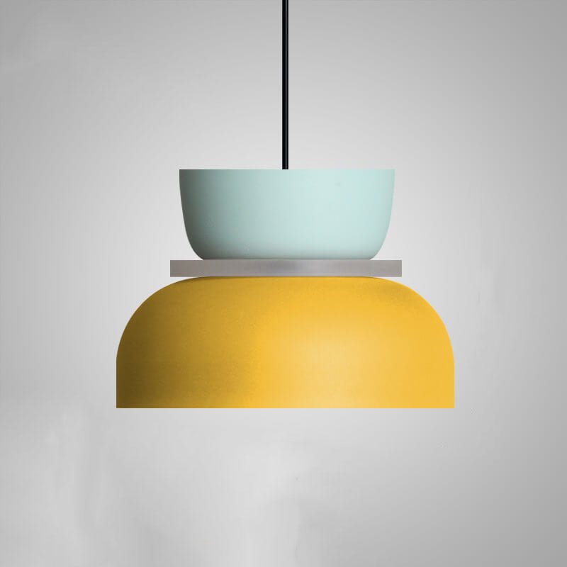 Nordische Metall LED Pendelleuchte Macaron Etagenschirm