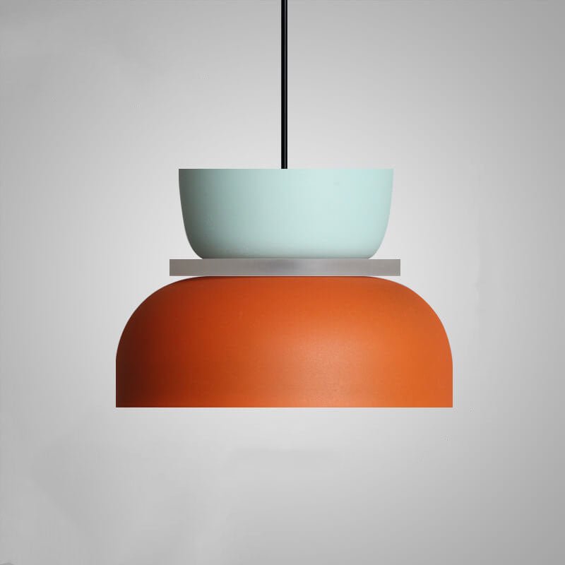 Nordische Metall LED Pendelleuchte Macaron Etagenschirm
