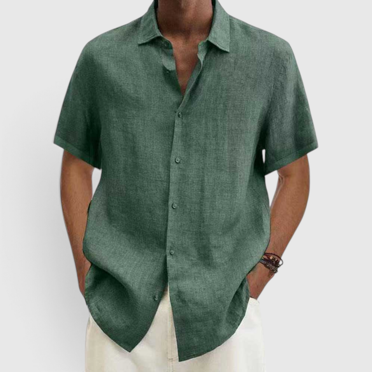 Men's Casual Short-Sleeve Shirt - Everyday Button-Up