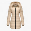 Damen Parka Lang mit Kapuze