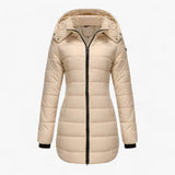 Damen Parka Lang mit Kapuze