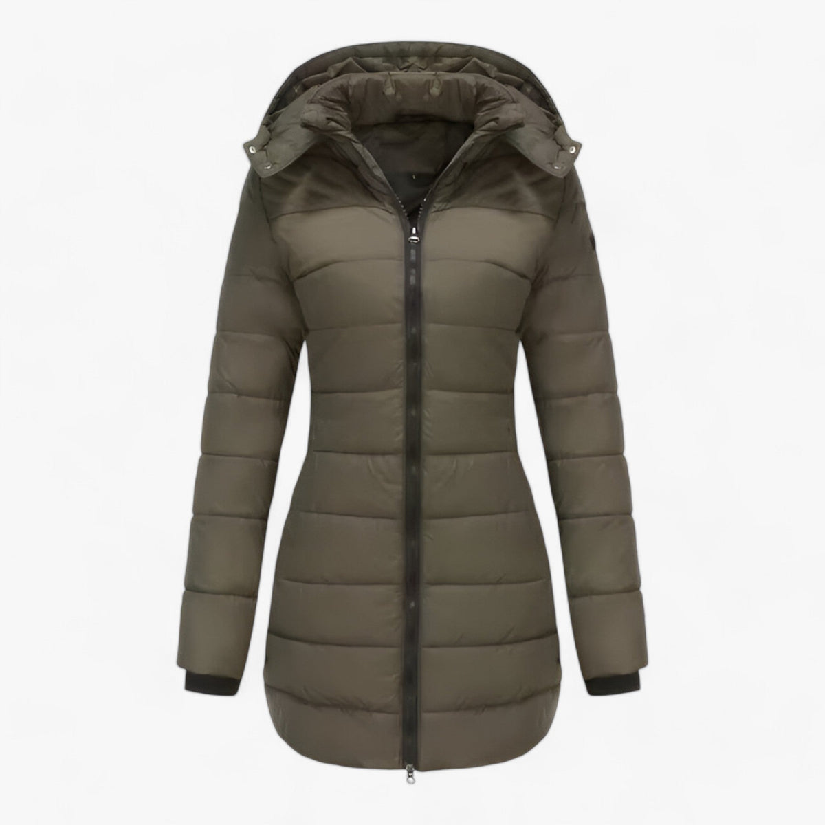 Damen Parka Lang mit Kapuze