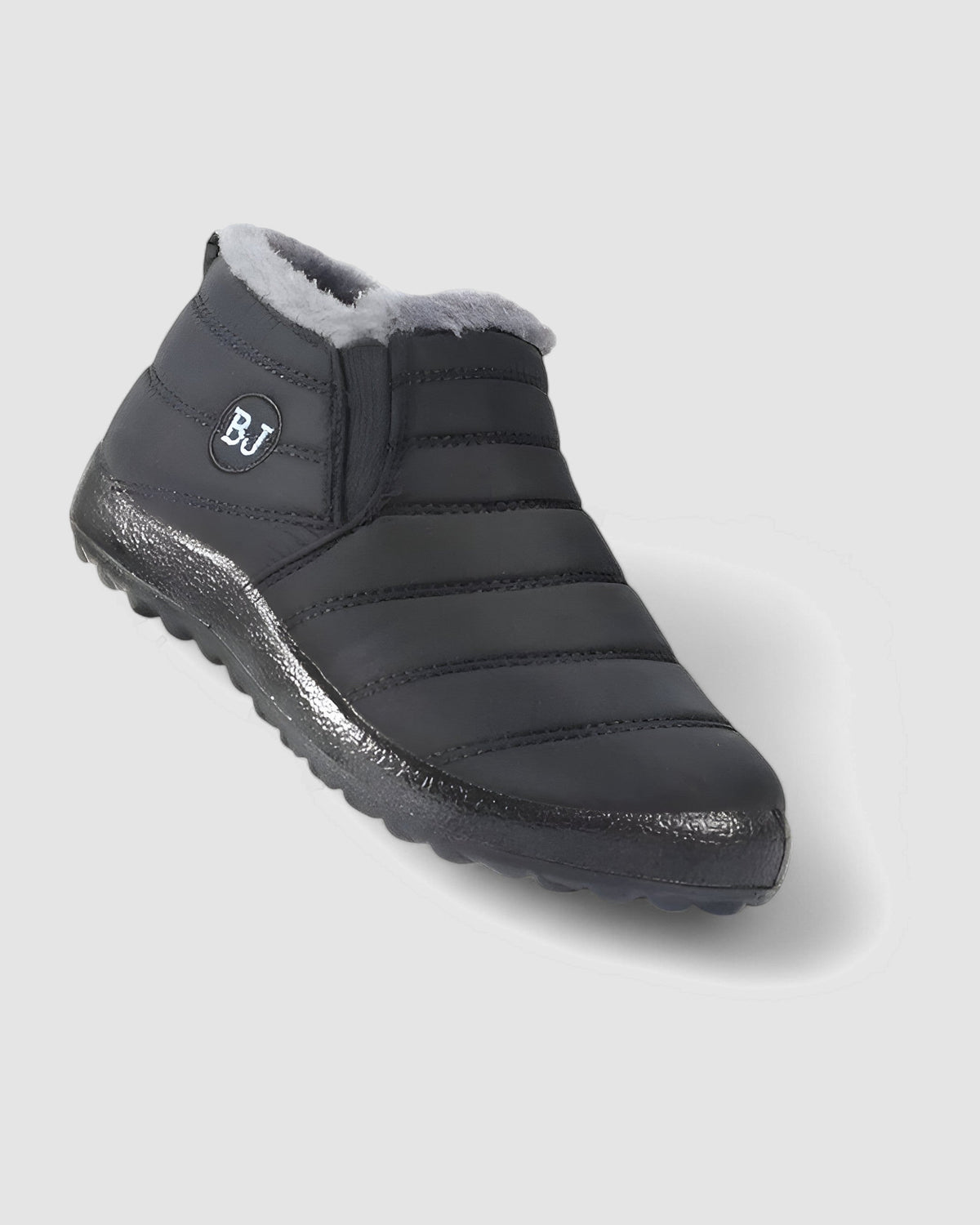 Herren Winterstiefel gefüttert und gesteppt in Schwarz
