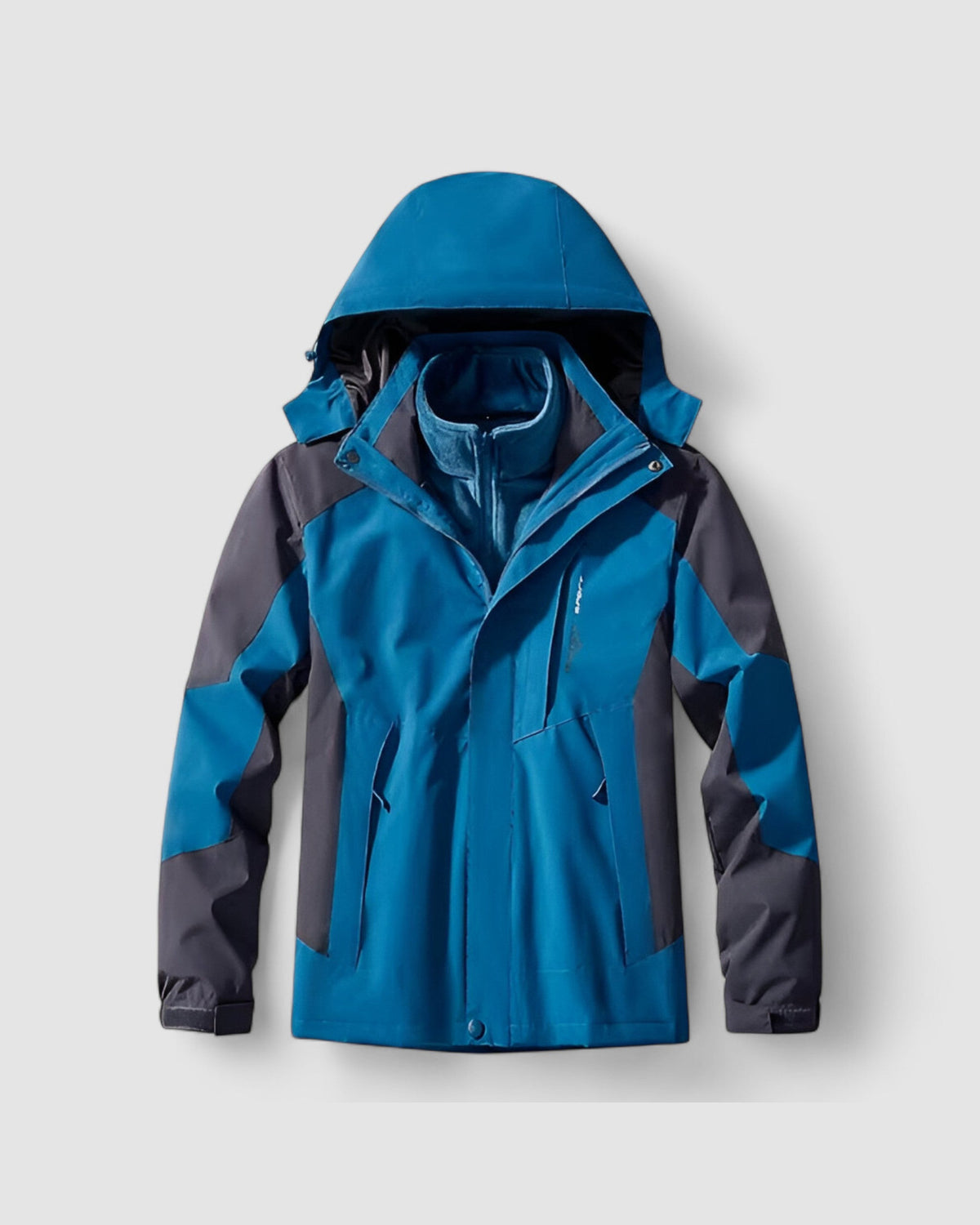 Herren Outdoorjacke 3-in-1, wasserdicht mit Innenjacke in Hell