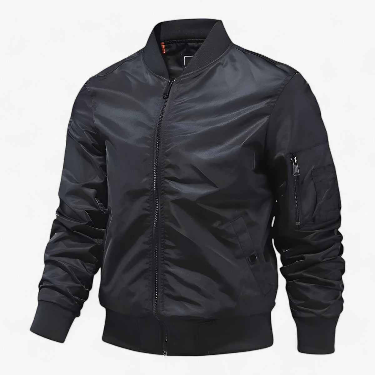 Herren Pilotenjacke Stehkragen Unifarben