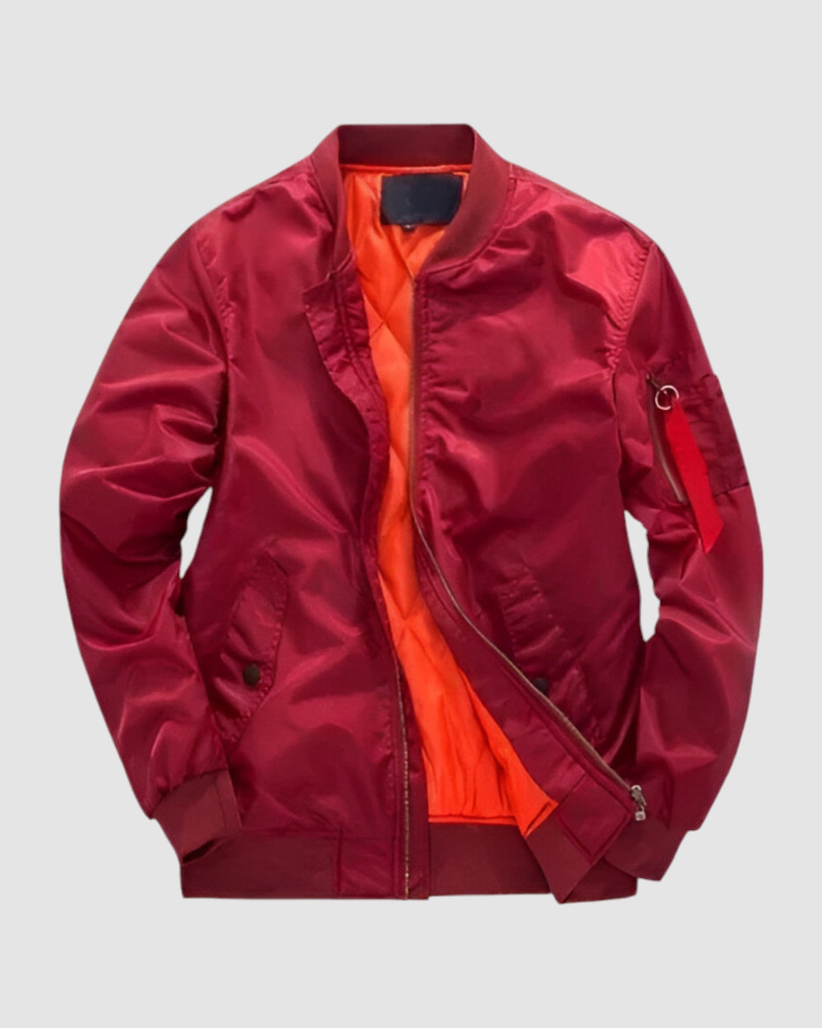Herren Bomberjacke, warm in Hellrot