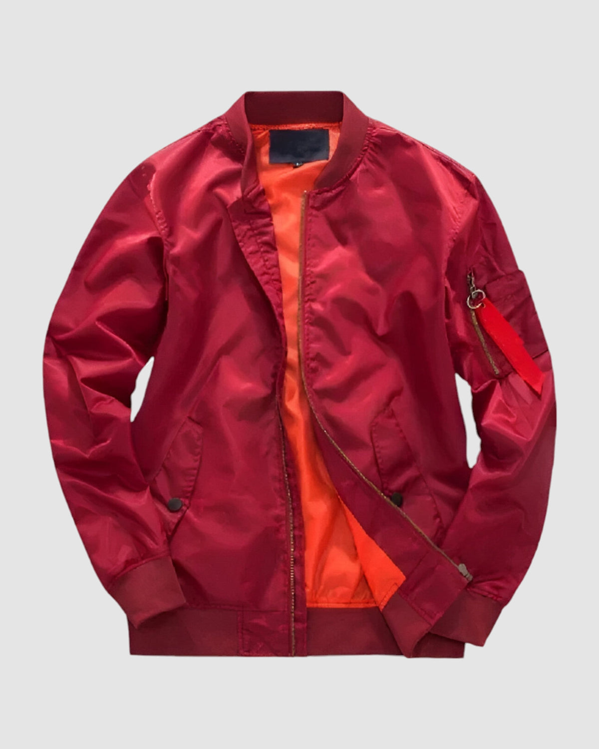 Herren Bomberjacke, warm in Dunkelrot