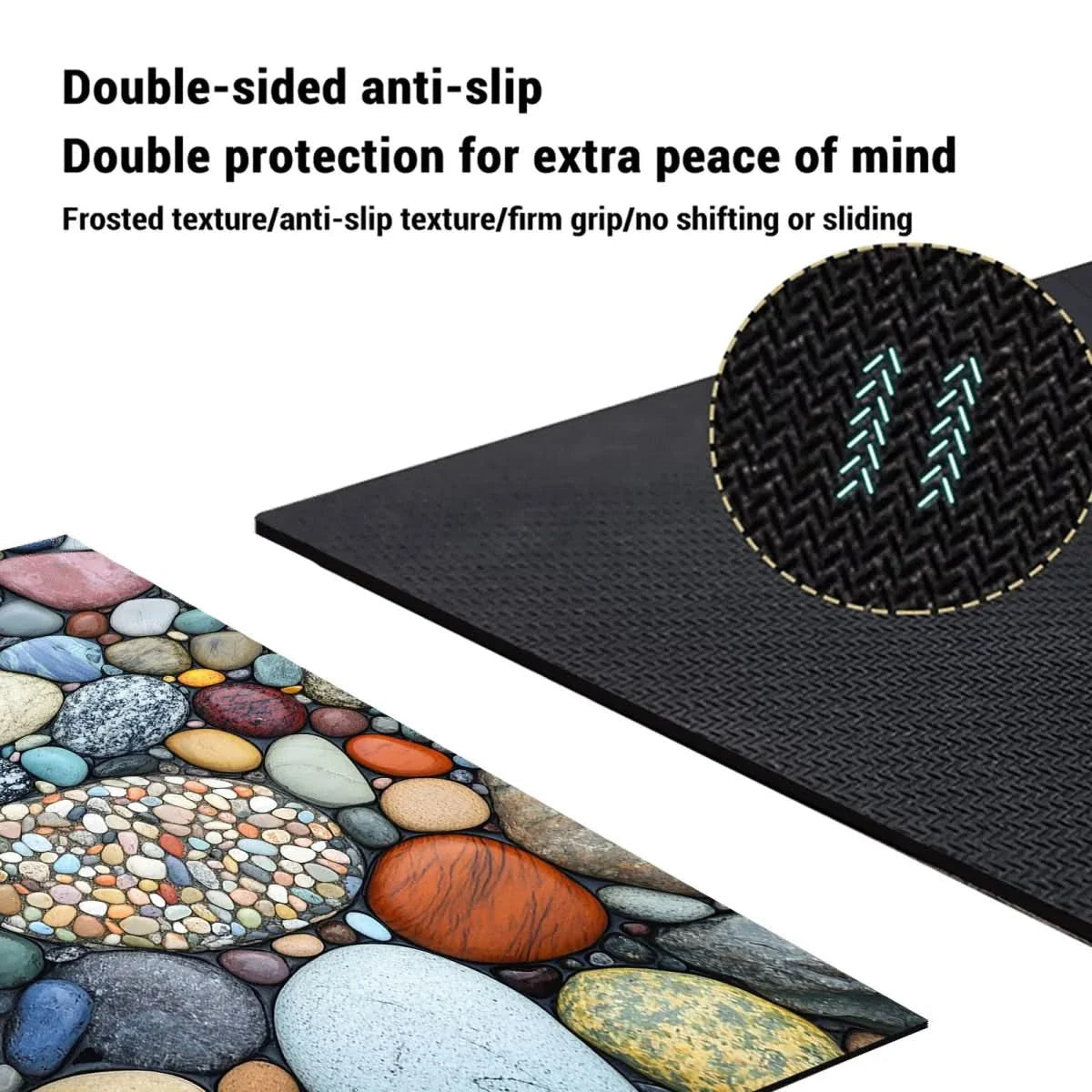 Non-Slip Stone Look Bathroom Mat