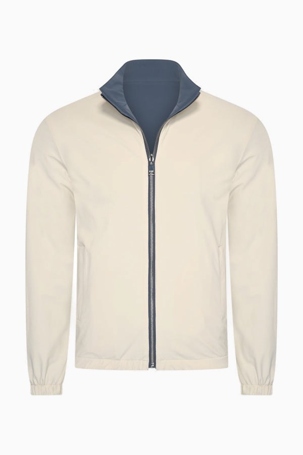 Beyoda Wendejacke Herren Steel Blue & Soft Sand — Rückansicht