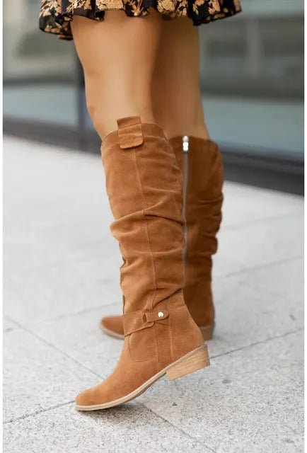 Damen Elegante Wildleder Hohe Stiefel, Jill