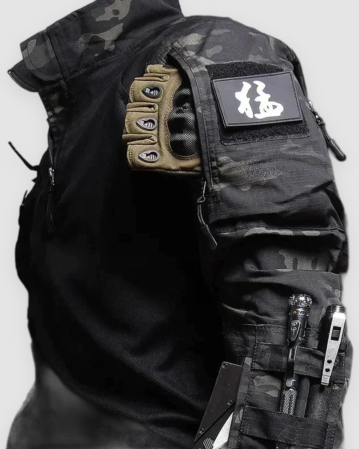 Herren Outdoor-Set mit Longsleeve und Cargohose im Militärstil, Bild 9