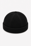 Unisex Docker-Mütze aus Baumwolle – Schwarz
