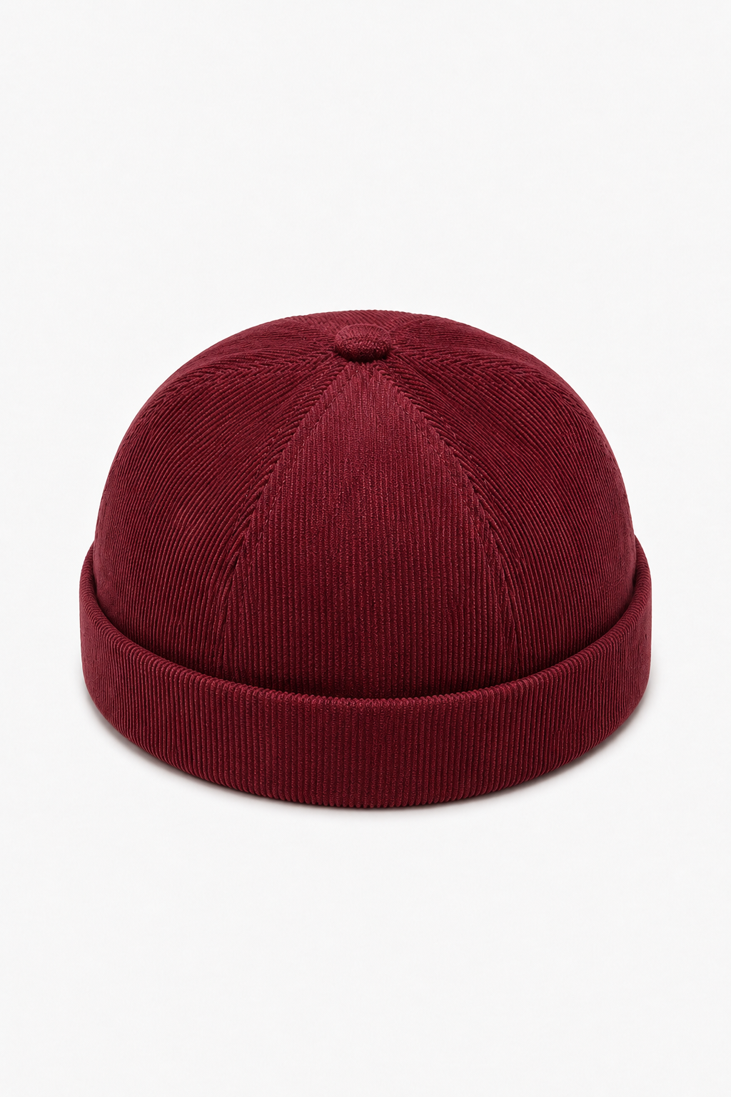 Unisex Docker-Mütze aus Baumwolle – Weinrot