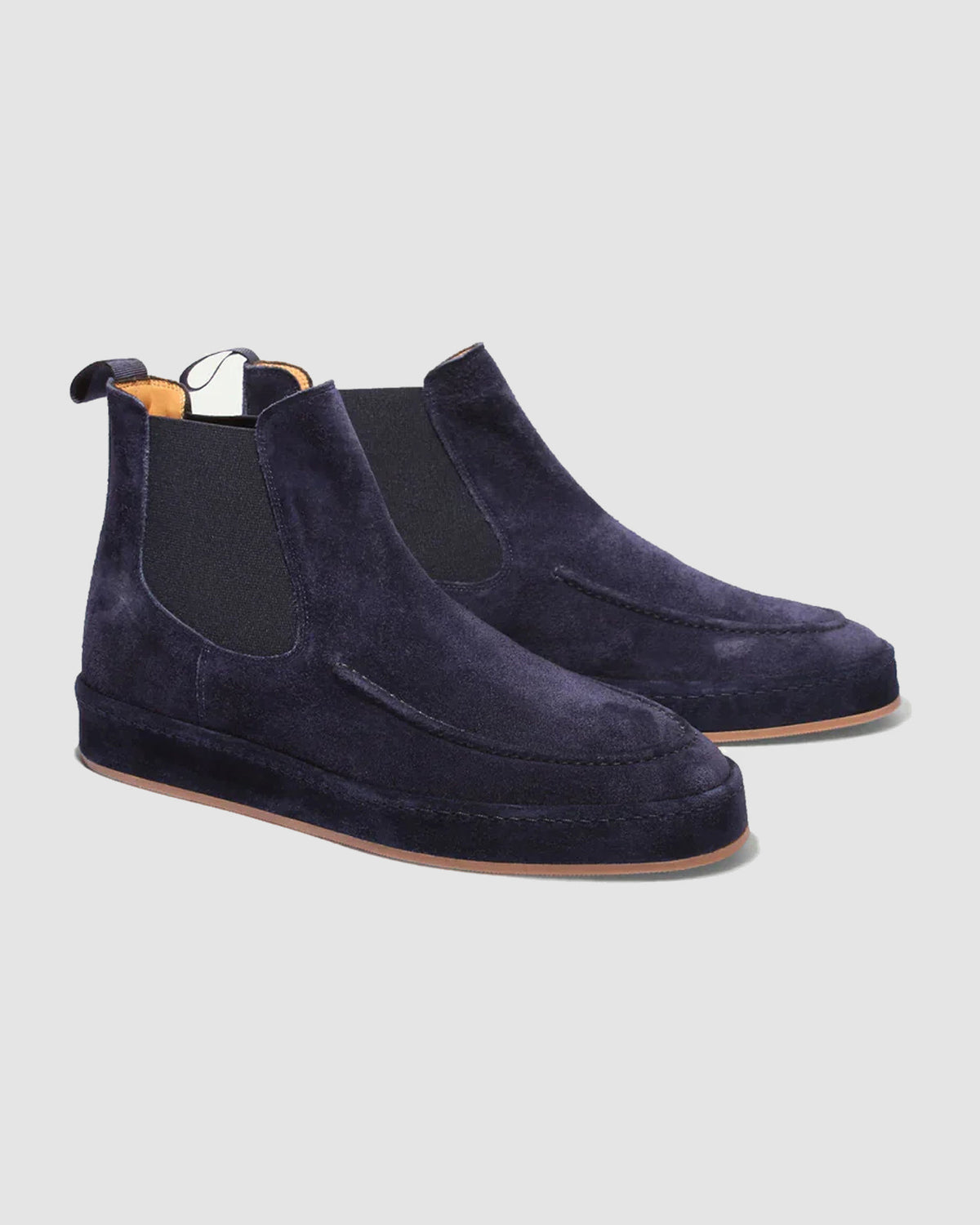 Herren Chelsea Boots aus Wildleder mit Elastikeinsatz in Dunkelblau