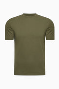T-Shirt Herren Baumwolle Rundhals Kurzarm Olive Grove