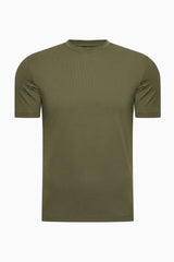 T-Shirt Herren Baumwolle Rundhals Kurzarm Olive Grove
