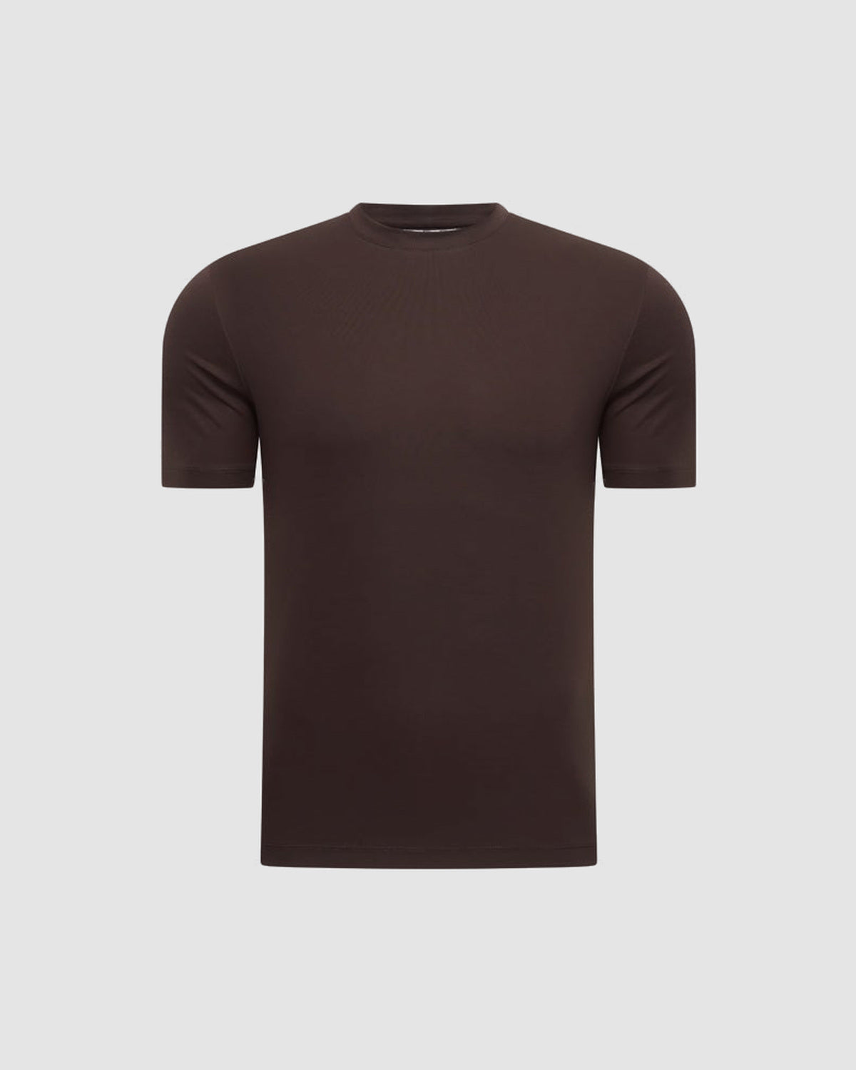 Herren T-Shirt mit Rundhals, Kurzarm – Espresso in Espressobraun