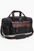 Herren Canvas-Reisetasche mit Schultergurt – Schwarz