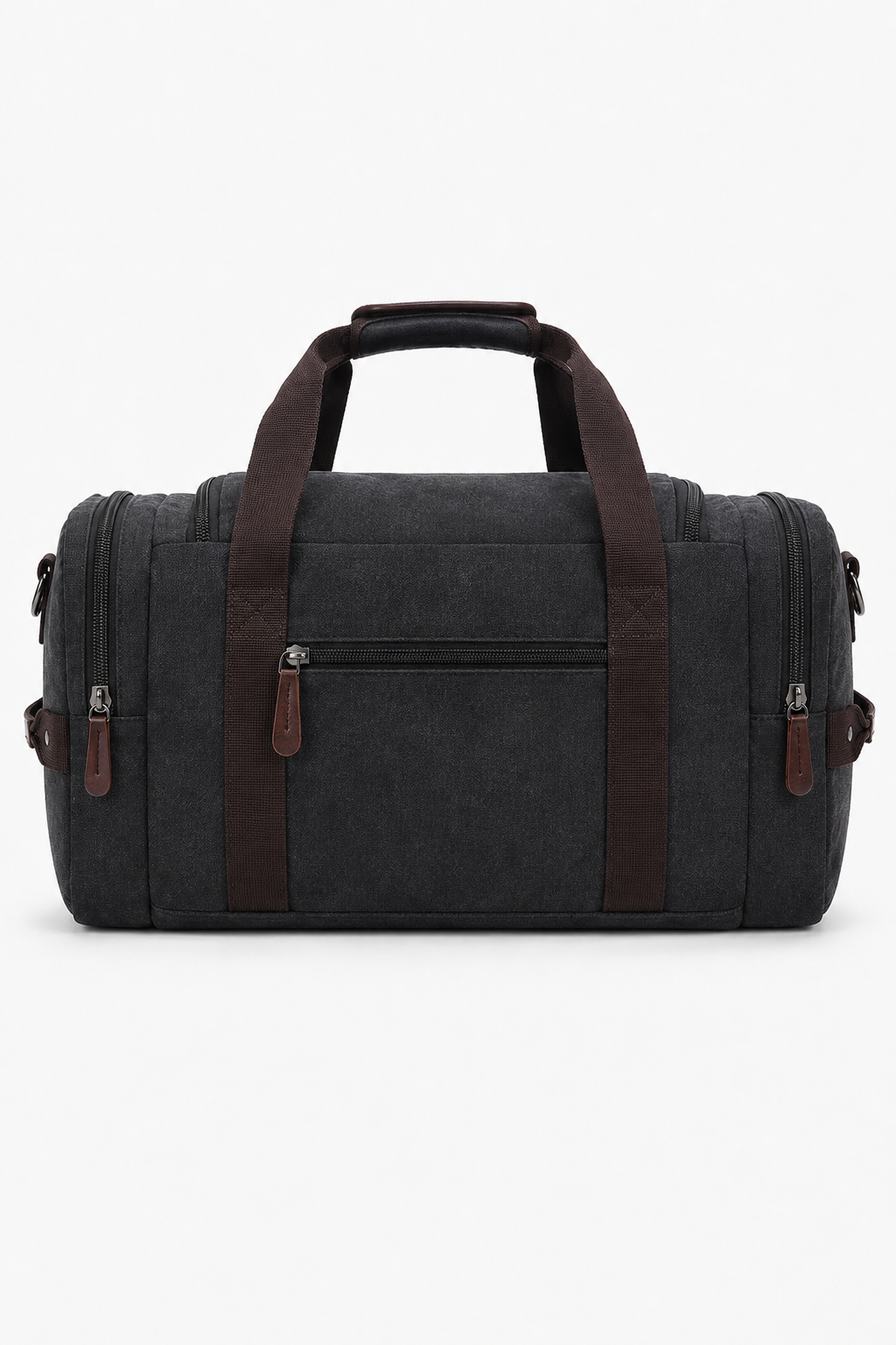 Herren Canvas-Reisetasche mit Schultergurt – Schwarz