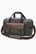 Herren Canvas-Reisetasche mit Schultergurt – Grau