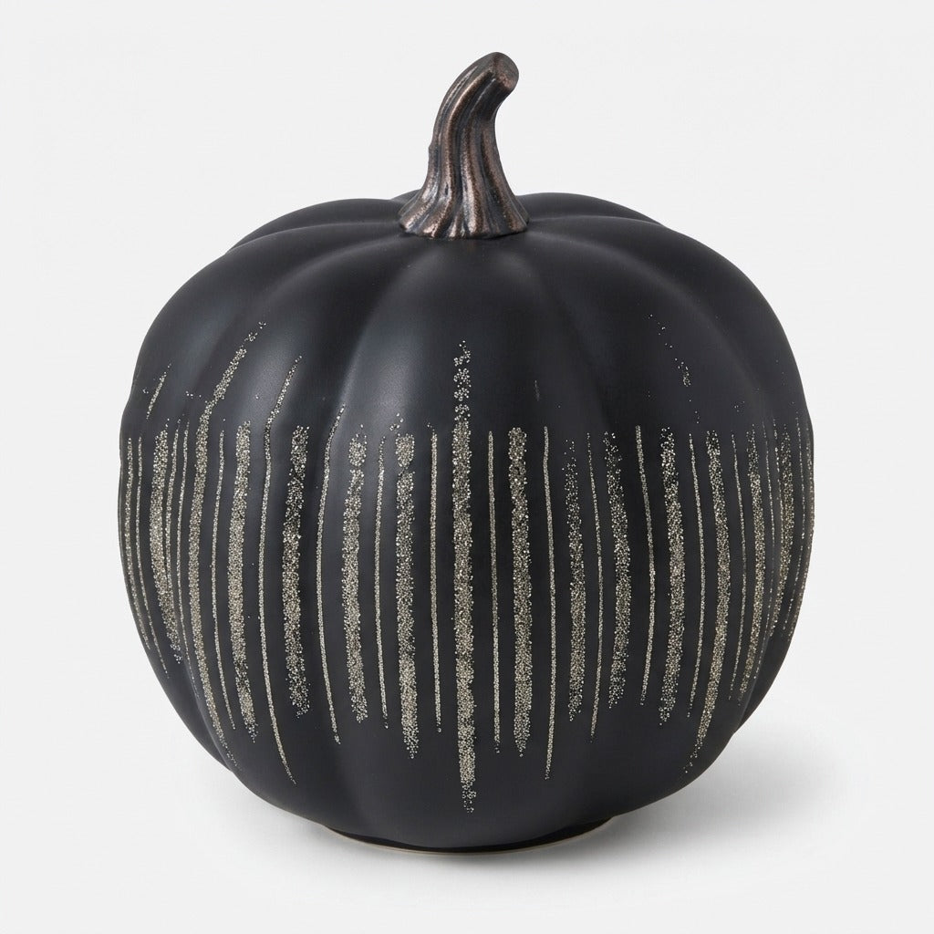 Funkelnde Kürbislampe mit Timer - LED Halloween Deko
