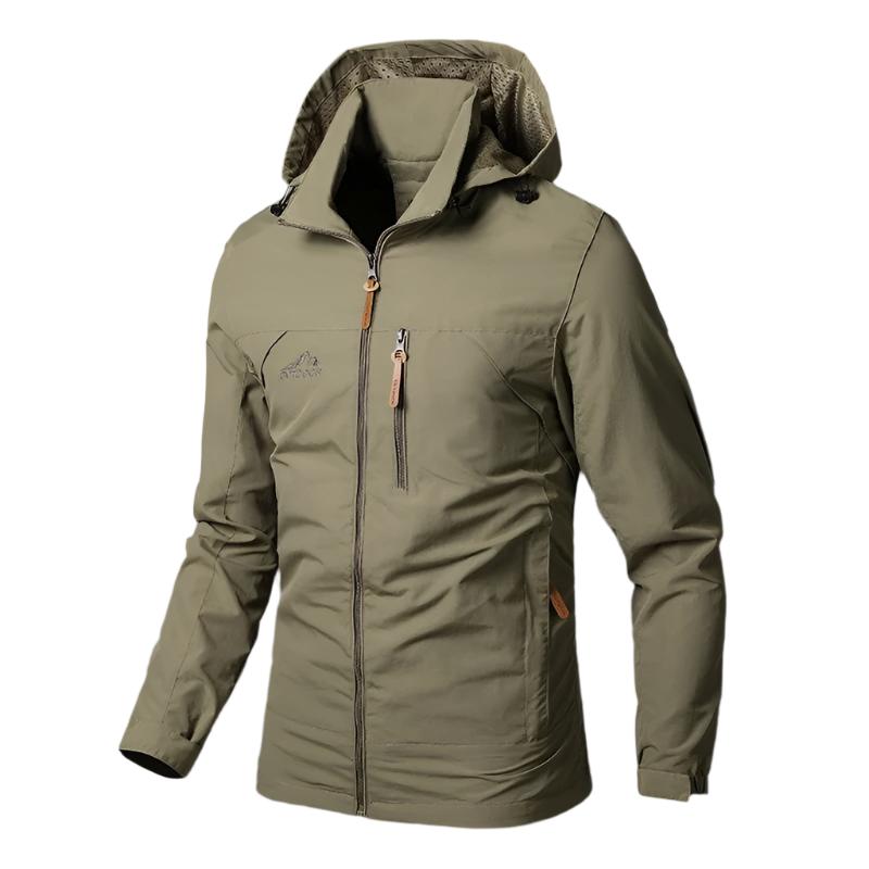 Herren Wasserdichte Winddichte Wanderjacke – Mehrere Reißverschlusstaschen