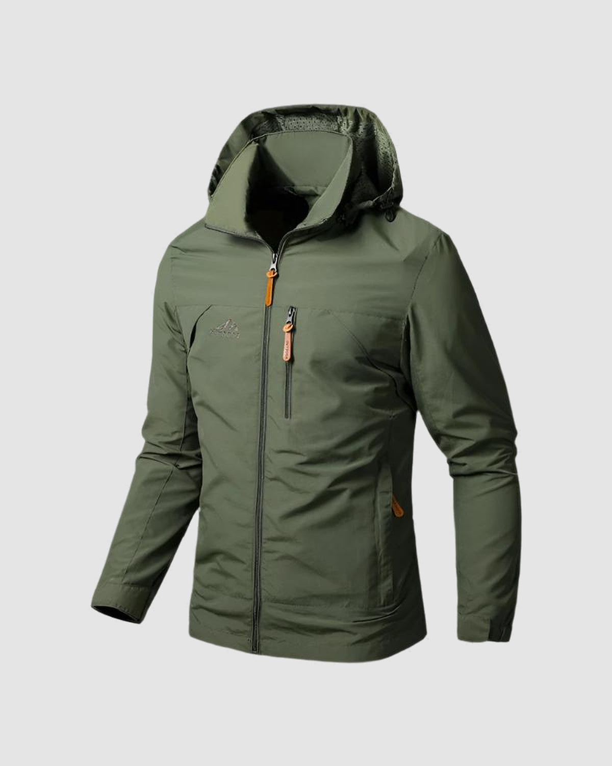 Herren Wanderjacke wasserdicht und winddicht mit Taschen in Grün