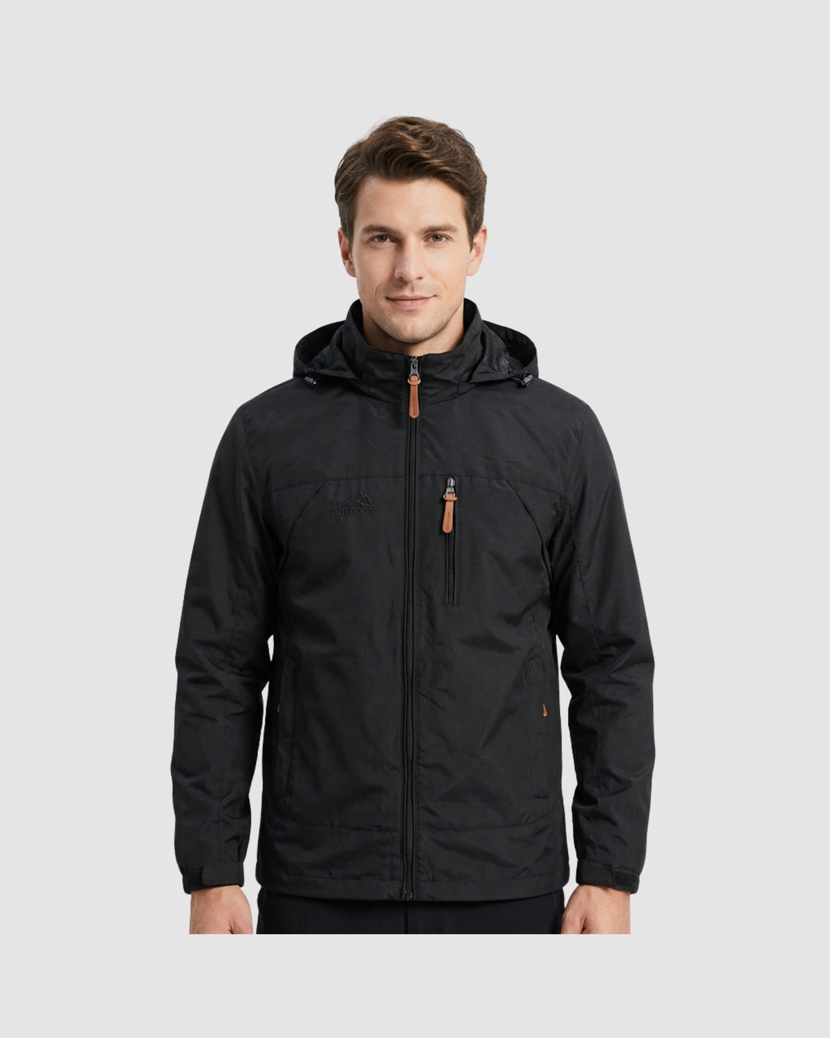 Herren Wanderjacke wasserdicht und winddicht mit Taschen, Bild 6