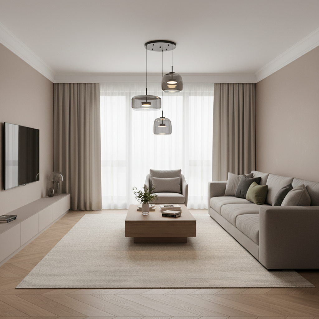Luxus Glas & Metall Pendelleuchte – Elegante Hängeleuchte