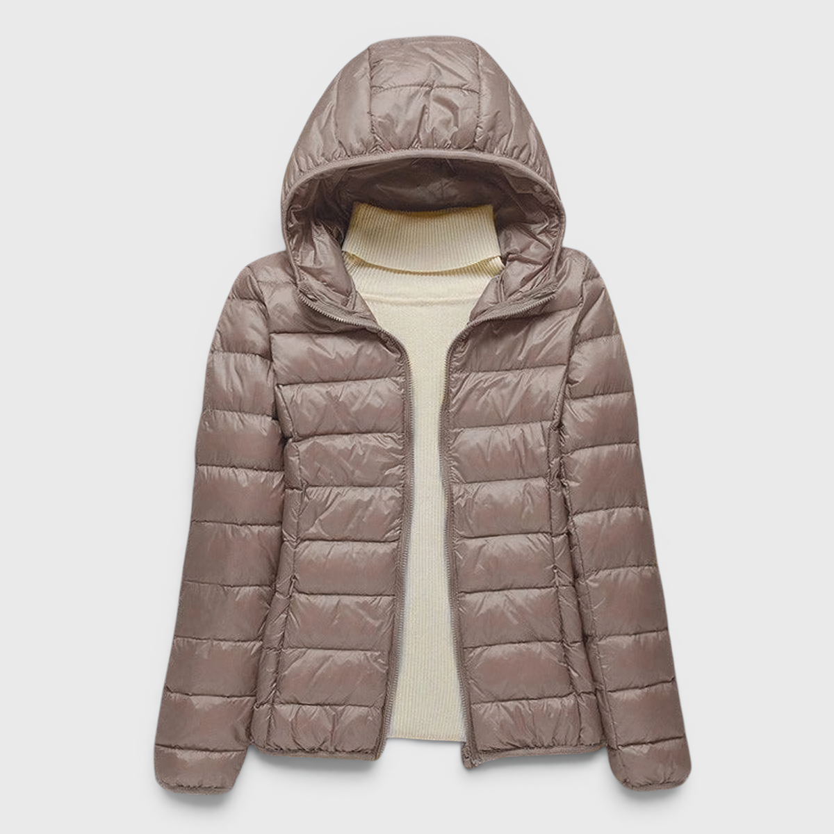 Women's Quilted Puffer Jacket with Hood