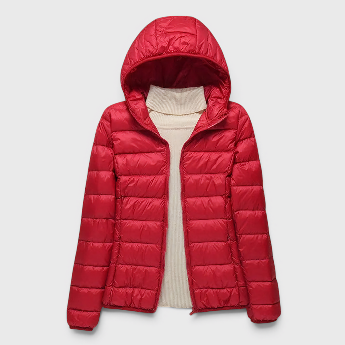 Women's Quilted Puffer Jacket with Hood