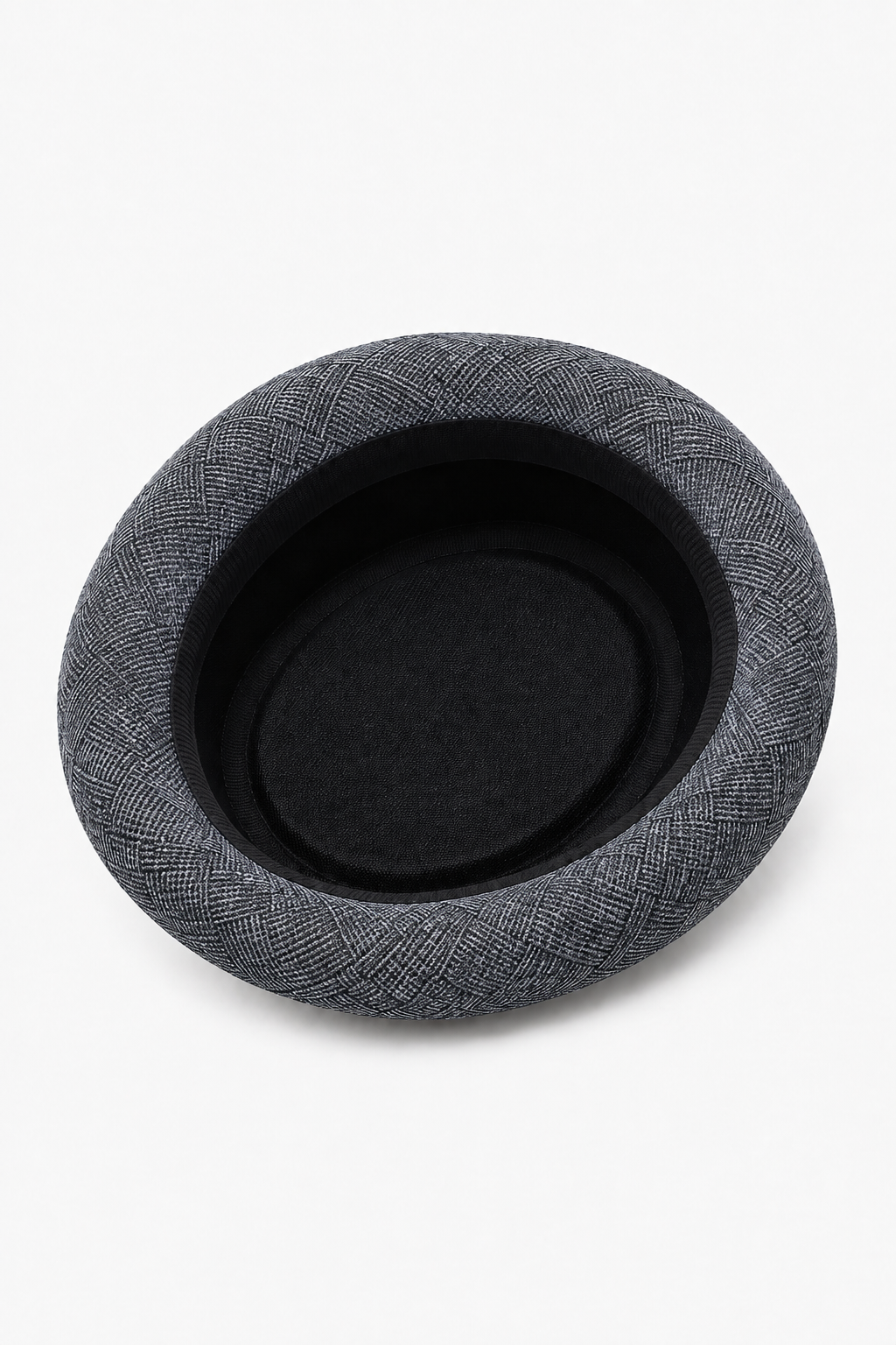 Herren Fedora-Hut Dunkelgrau mit Karomuster und Hutband