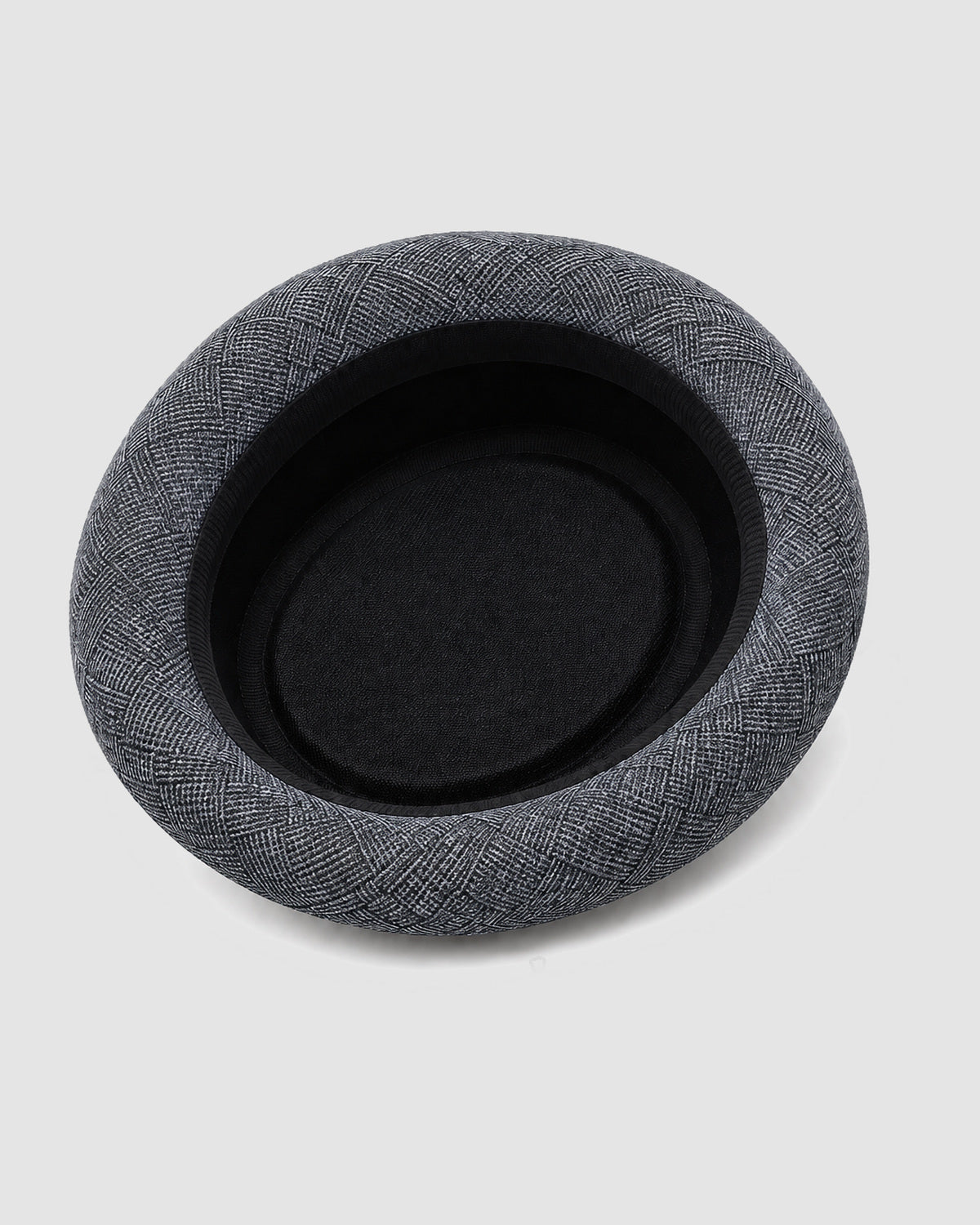 Herren Fedora-Hut mit Karomuster und Hutband – Dunkelgrau, Bild 3